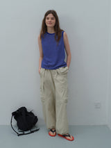 Khaki Utility Balloon Pants