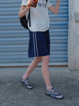Navy Line Easy Shorts