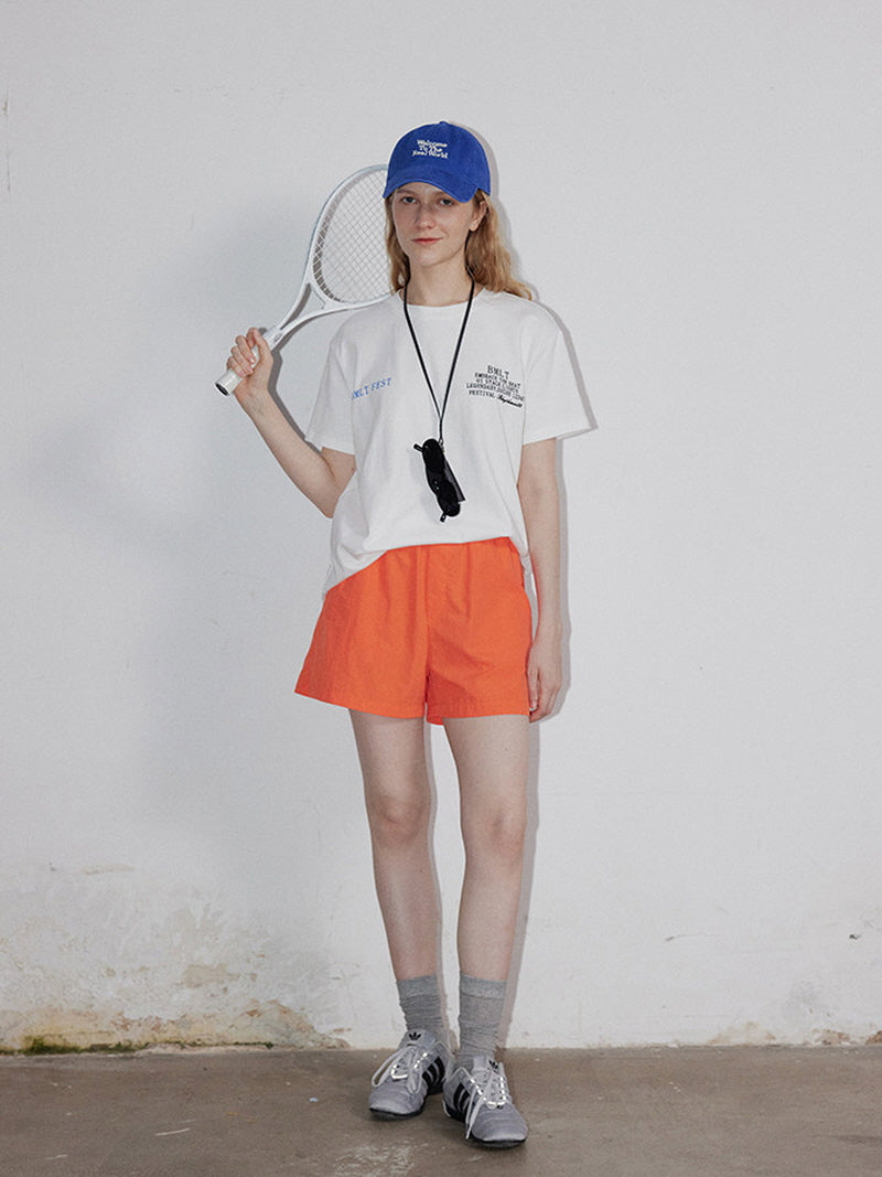 Orange Active Shorts