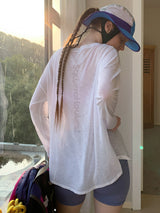 White Sheer Long Sleeve Tee