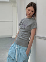 Ribbon Print Slim Tee